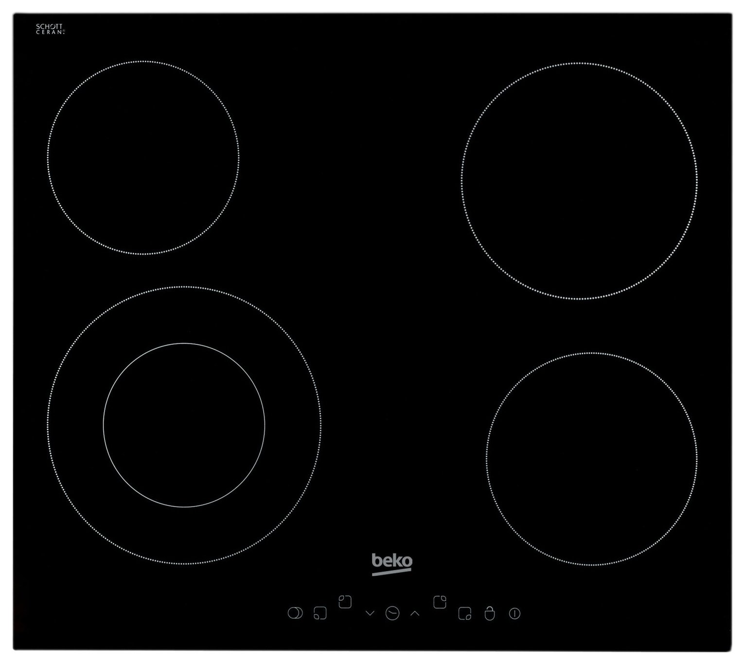 Beko HIC64402T Electric Ceramic Hob - Black