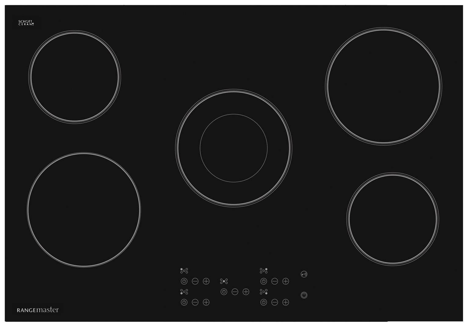 Rangemaster RMB75HPECGL 5 Zone Ceramic Hob - Black