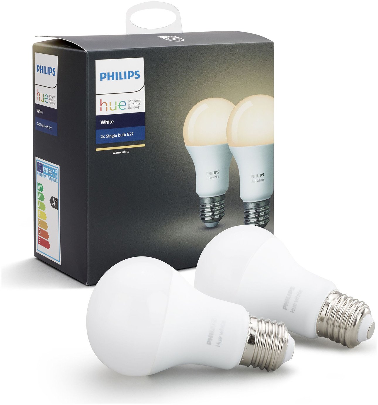Philips Hue White E27 Bulbs  - Twin Pack