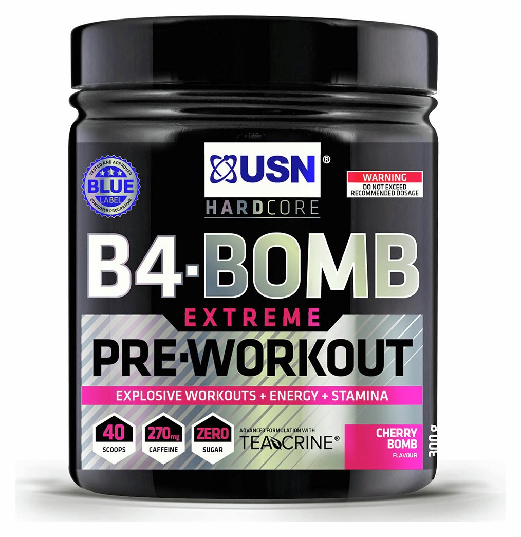 USN Pre Workout B4 Bomb Cherry Pop 300g Review