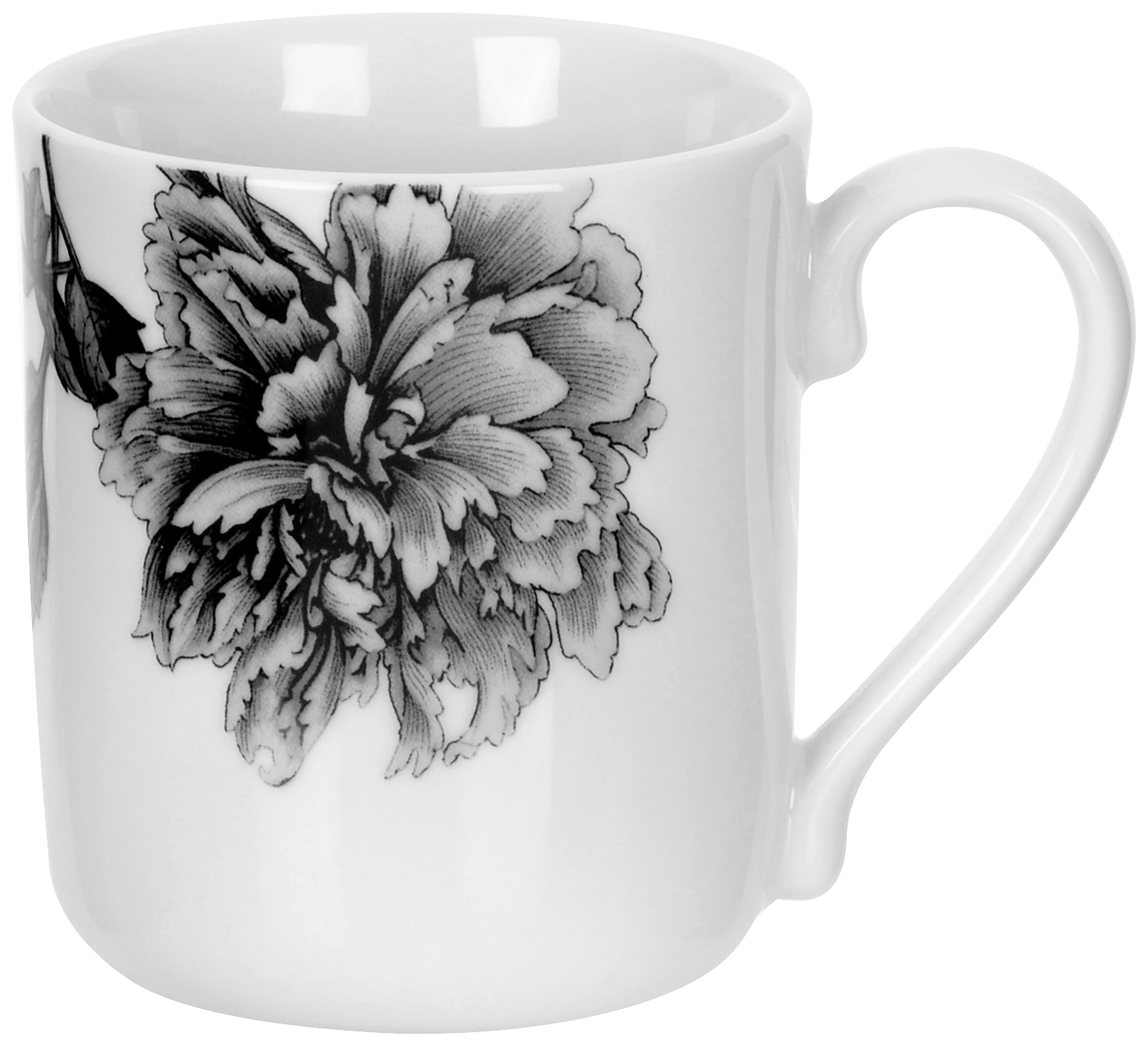 Royal Worcester 4 Piece Mug Set - Peony Black