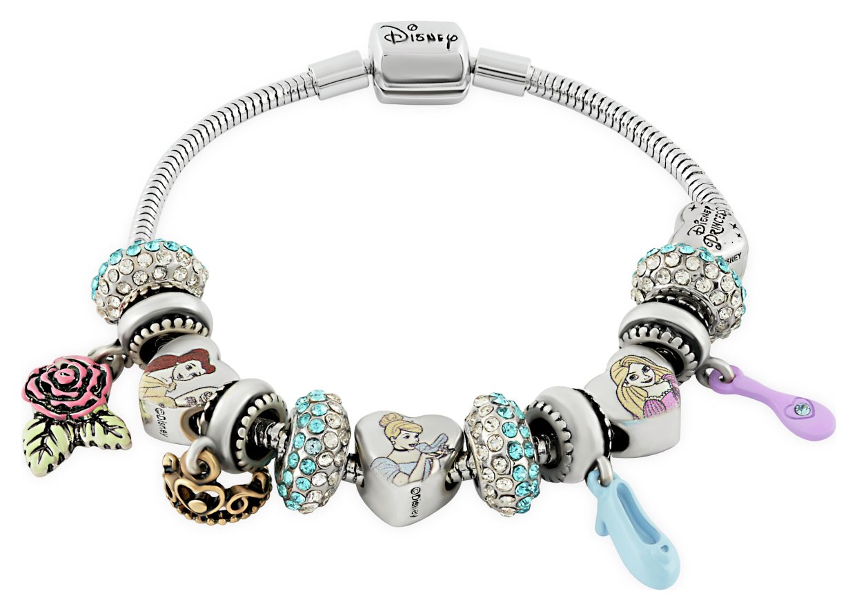 Disney Princess Crystal Made Up Charm Bracelet