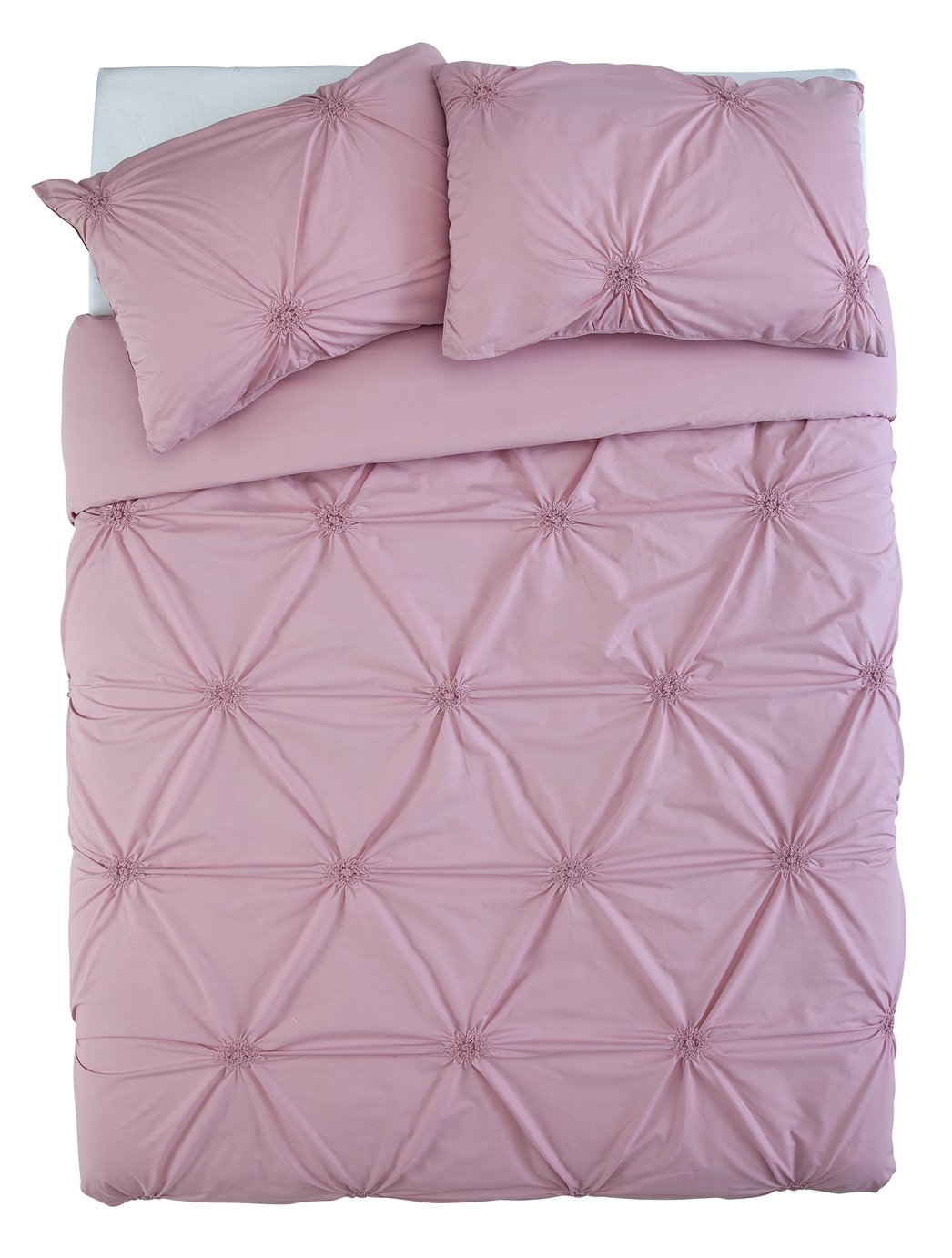 Sainsbury's Home Meadow Pink Ruched Bedding Set Reviews