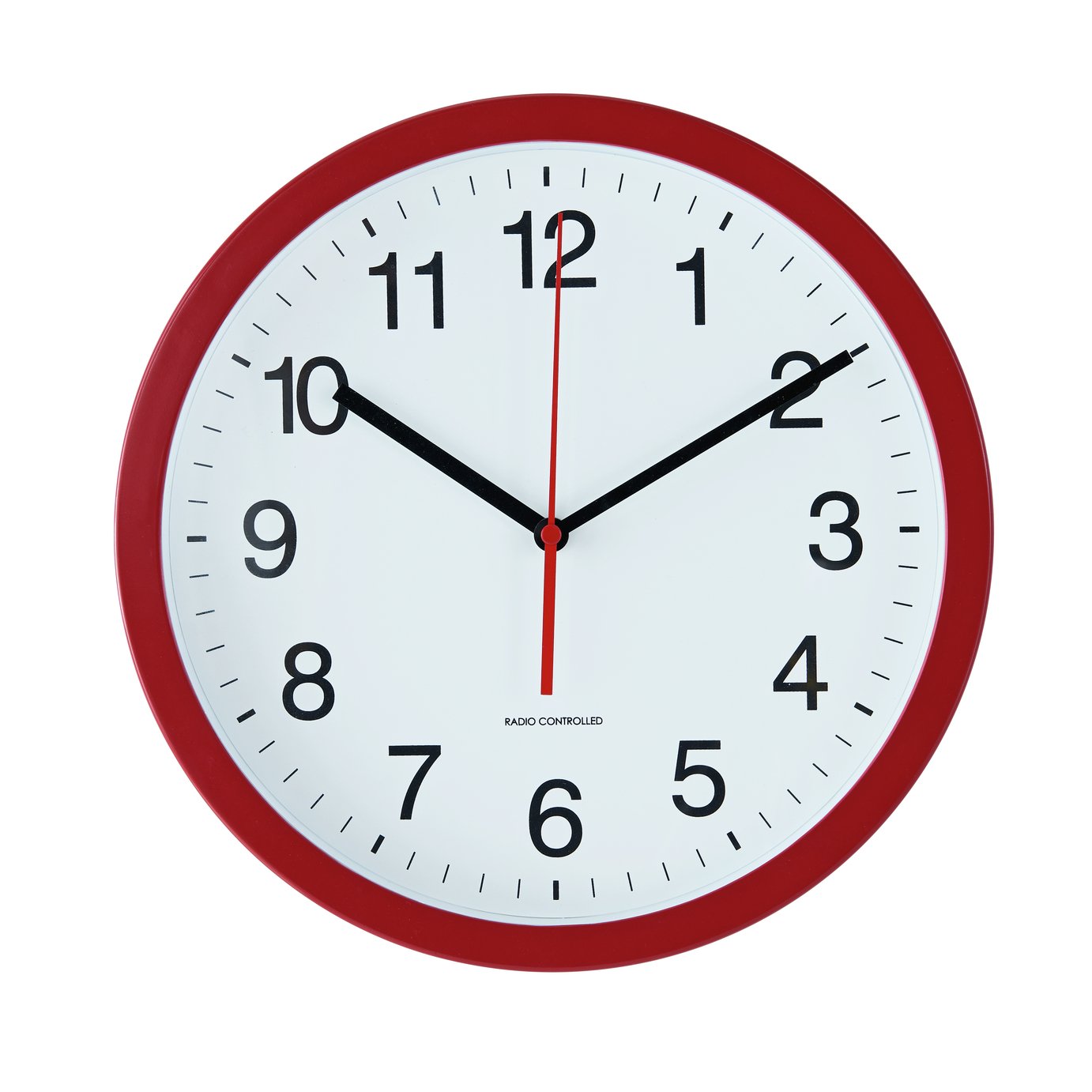 Argos Home Radio Controlled Wall Clock - Red