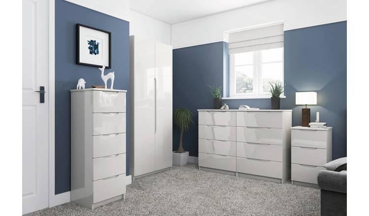 Legato 2 Door Mirrored Wardrobe - Grey Gloss