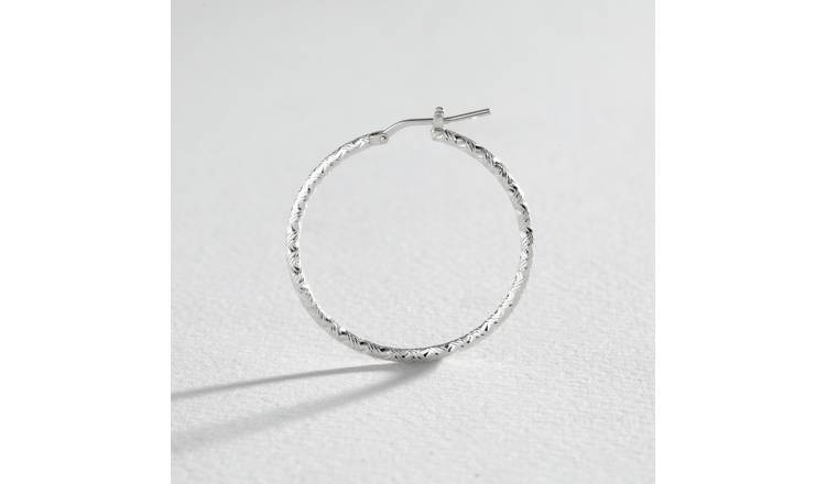 Argos hoop earrings sterling silver sale