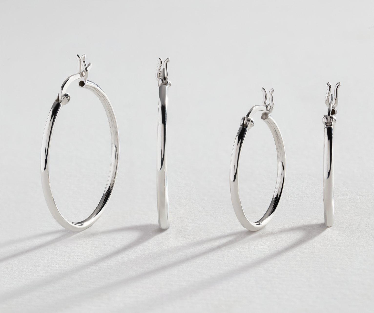 Revere Sterling Silver Hoop Earrings Set of 2