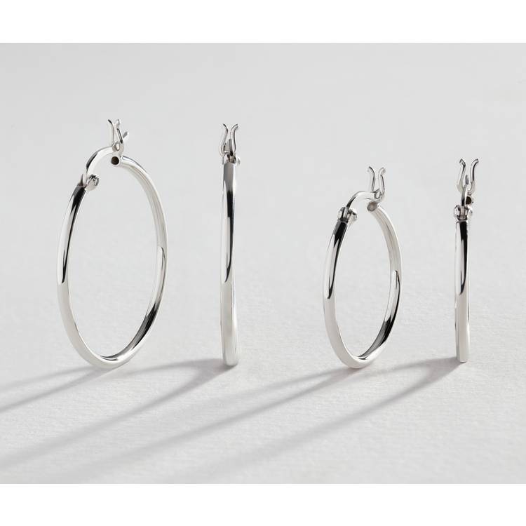Revere Sterling Silver Hoop Earrings Set of 2 0