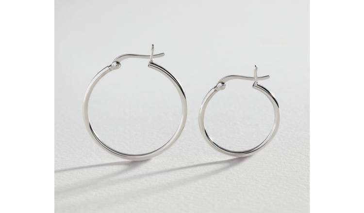 Silver creole hot sale earrings argos