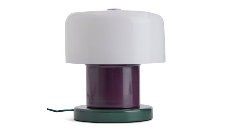 Habitat 60 Portobello Metal Touch Table Lamp - Green & White