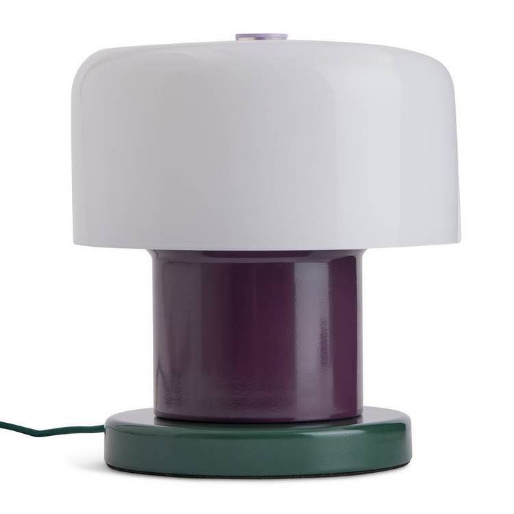 Habitat 60 Portobello Metal Touch Table Lamp - Green & White 0