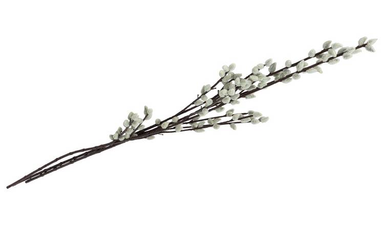 Argos Home Artificial Cream Pussy Willow Stems 3 Pack - 94cm