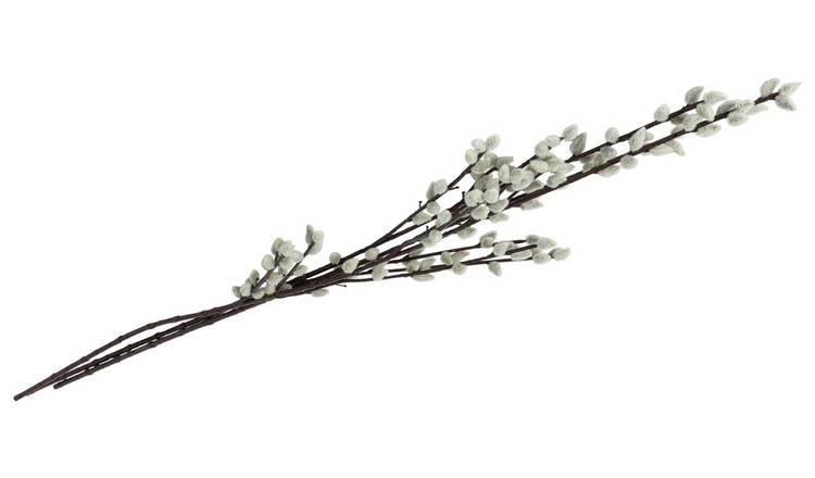 Argos Home Artificial Pussy Willow Stems - Cream - 3 Pack