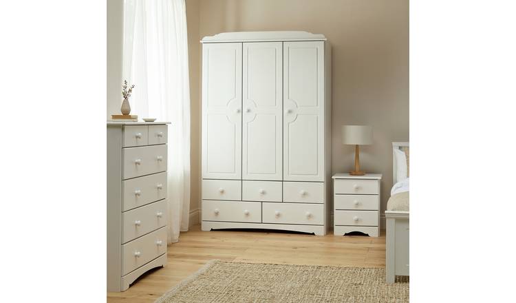 Argos Home Nordic 4 Piece 3 Door Wardrobe Set - White