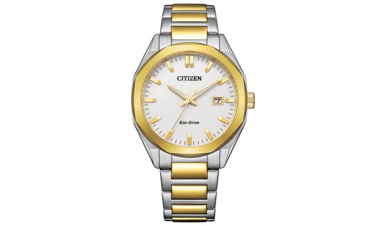 Citizen Men's Two Tone White Dial Bracelet Watch