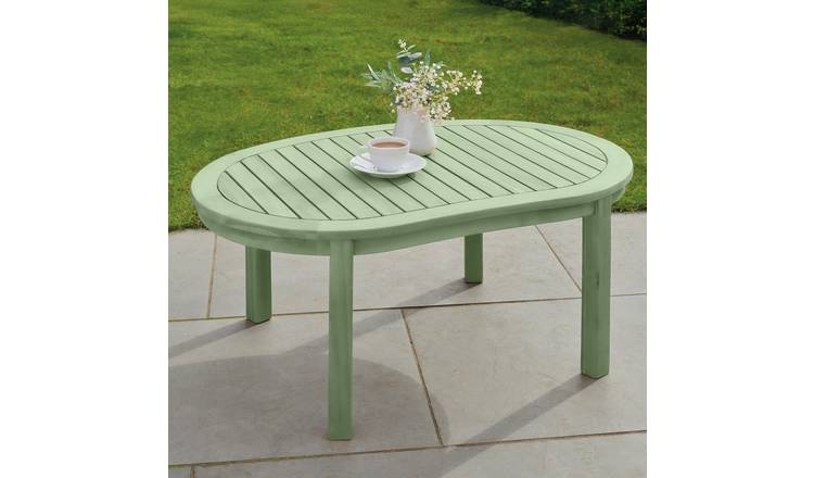 Greenhurst Banana 2 Seater Wooden Garden Table - Sage Green