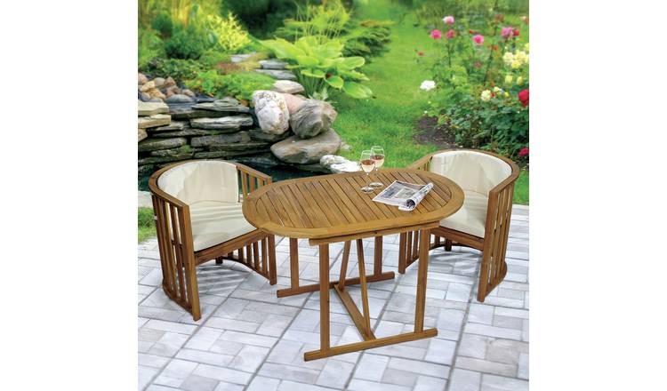 Greenhurst Chiltern 2 Seater Wooden Garden Bistro Set 