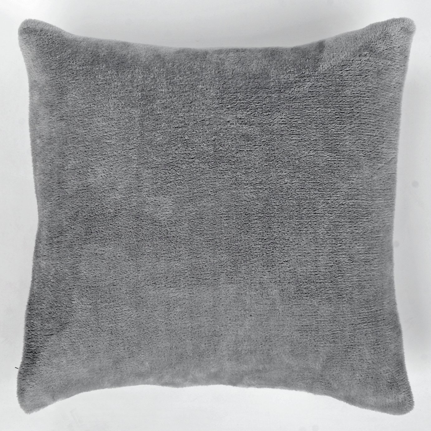 Argos Home Plain Super Soft Fleece Cushion - Grey - 43x43cm