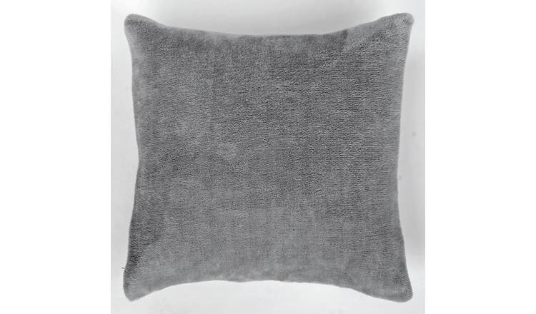 Argos Home Plain Super Soft Fleece Cushion - Grey - 43x43cm