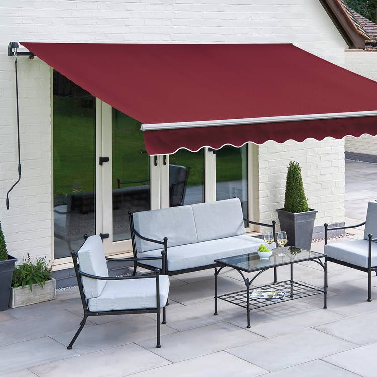 Greenhurst Royal Red Garden Awning - 3.5m 0