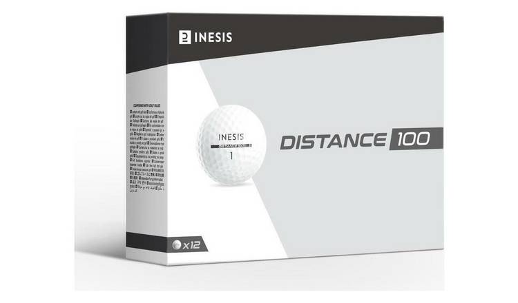 Decathlon 100 Distance Golf Balls White x12