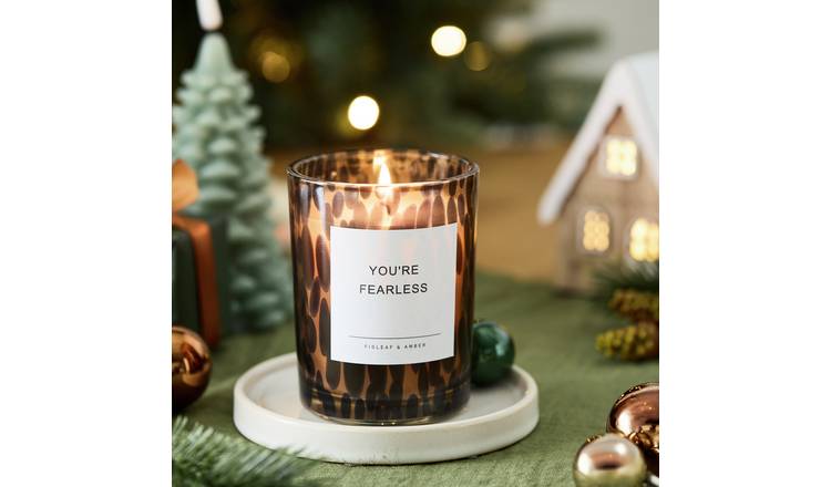 Argos Home You are Fearless Medium Candle - Figleaf & Amber