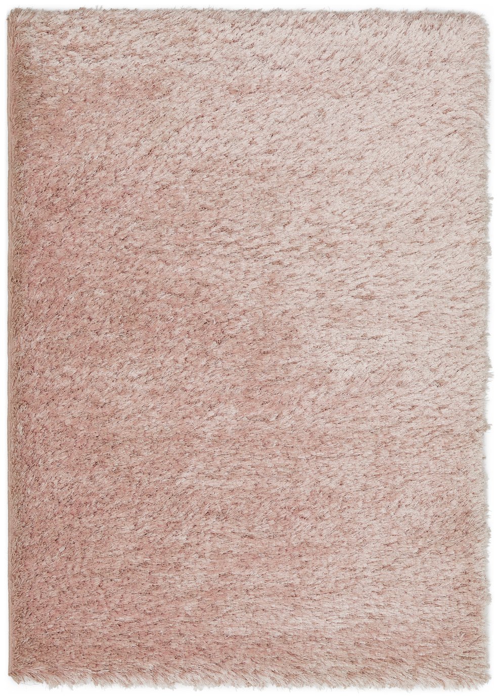  Habitat Luxury Plain Shaggy Rug - 120x170cm - Blush Pink