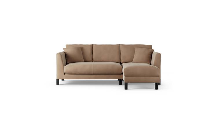 Habitat Aston Right Hand Corner Sofa - Latte - Black Leg