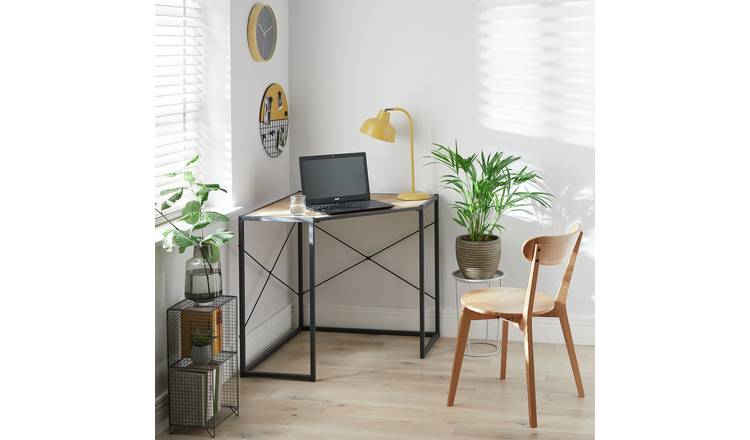 Buy Argos Home Loft Living Corner Office Desk Light Oak Effect