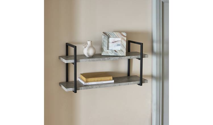 Argos Home Loft Living 60cm Wall Shelf - Grey