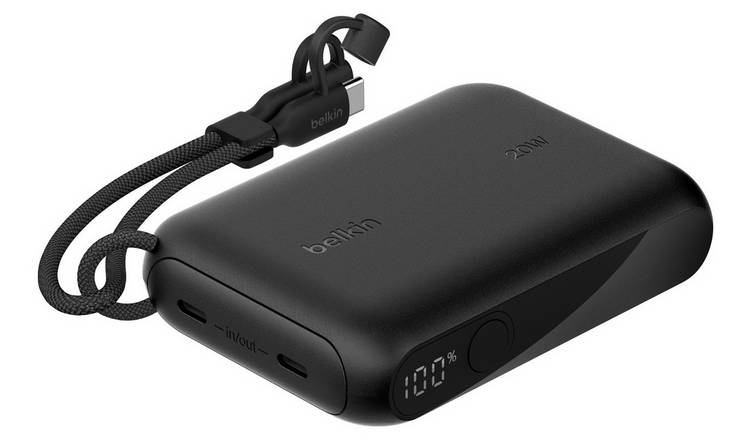 Belkin 20W 10000mAh Portable Power Bank with Display – Black