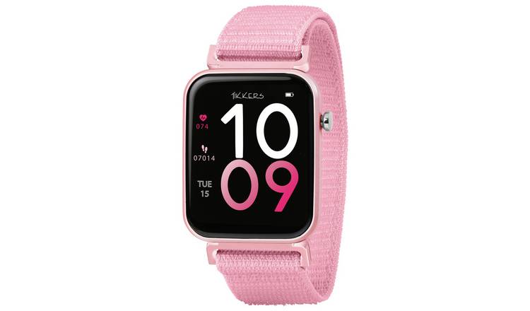 Tikkers Kids Series 13 Pink Fabric Strap Smart Watch