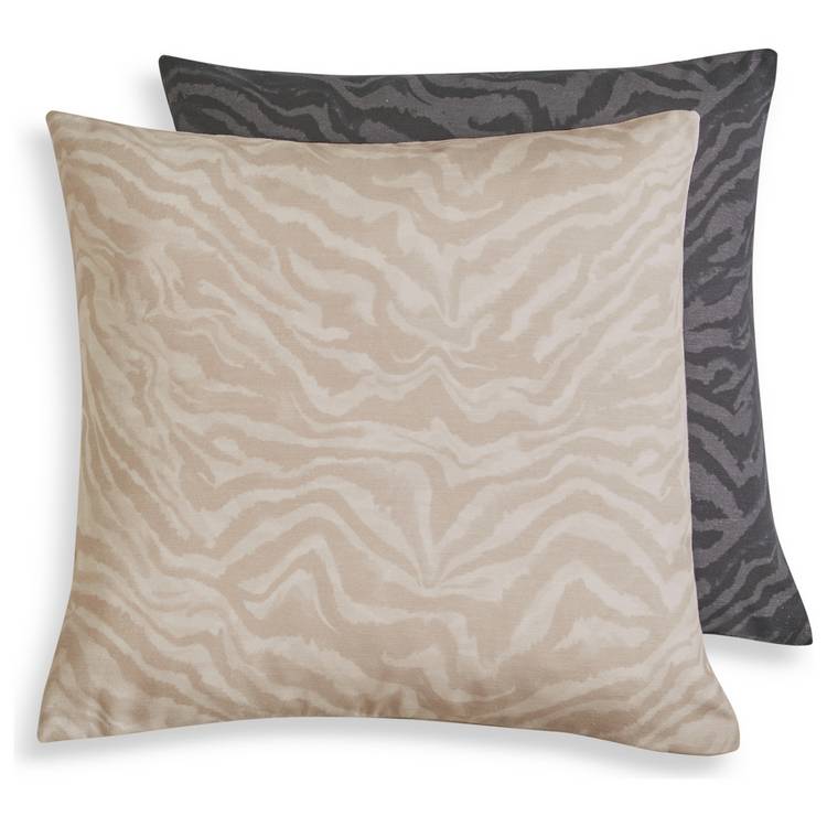 Habitat Zebra Print Cushion Cover - 2 Pack - 43x43cm 0