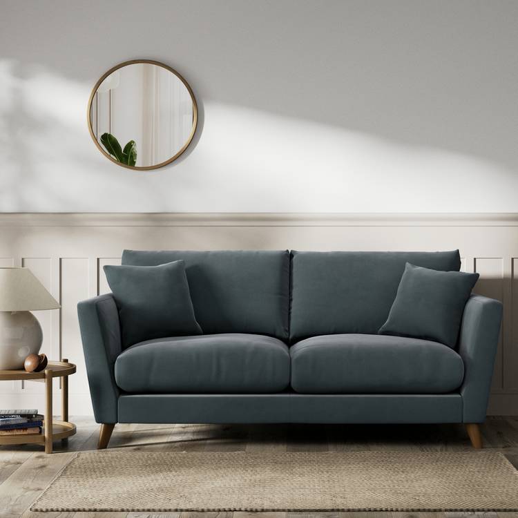 Habitat Lomond Fabric 3 Seater Sofa - Charcoal - Dark Leg 0