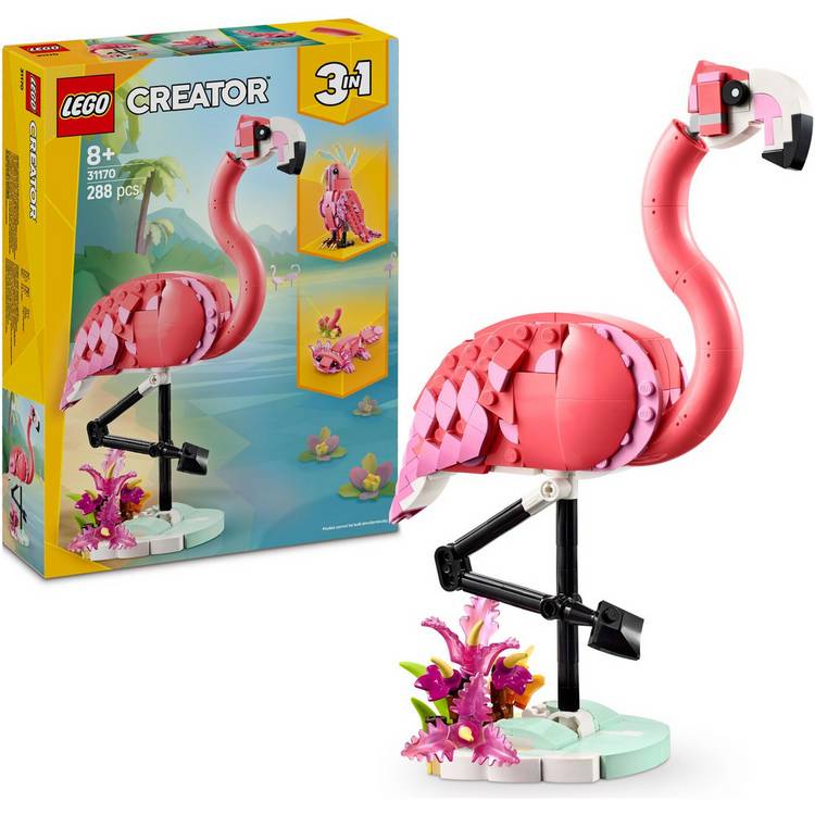 LEGO Creator 3in1 Wild Animals: Pink Flamingo Set 31170 0
