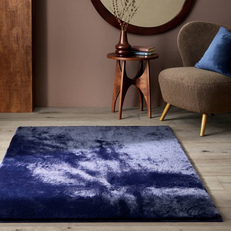 Habitat Cosy Soft Navy Short Pile Rug - 150x80cm 0