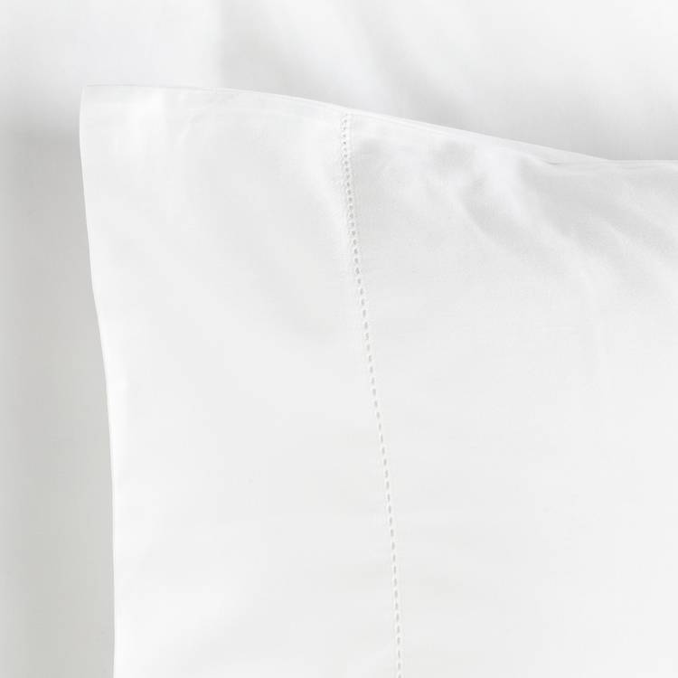 Habitat Cotton 400 TC Faggoting White Bedding Set - Double 0