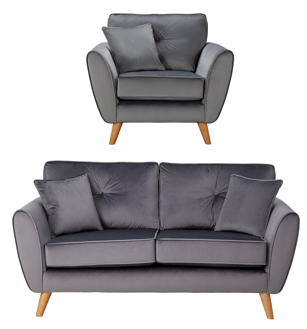 Argos Home Isla Velvet Chair & 2 Seater Sofa Review