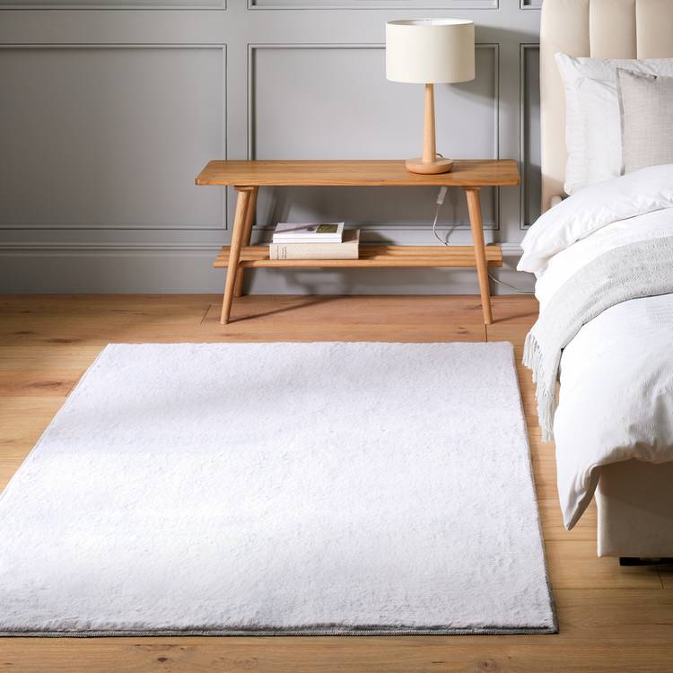 Habitat Cosy Soft Dove Grey Short Pile Rug - 150x80cm 0