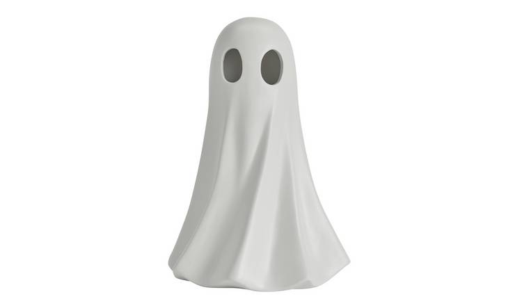 Argos Home White Light Up Ceramic Ghost Halloween Decoration