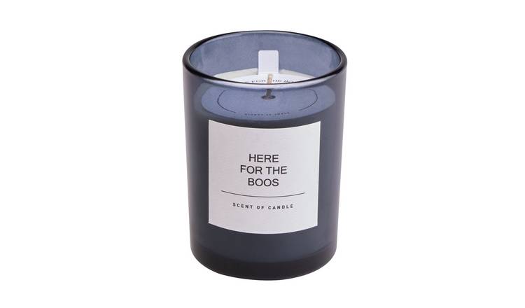 Argos Home Here For The Boos Medium Candle-Whiskey & Tobacco