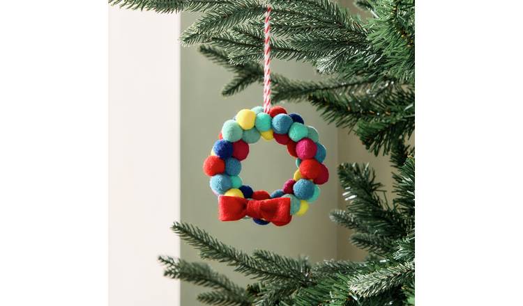 Habitat Mini Pom-Pom Christmas Wreath