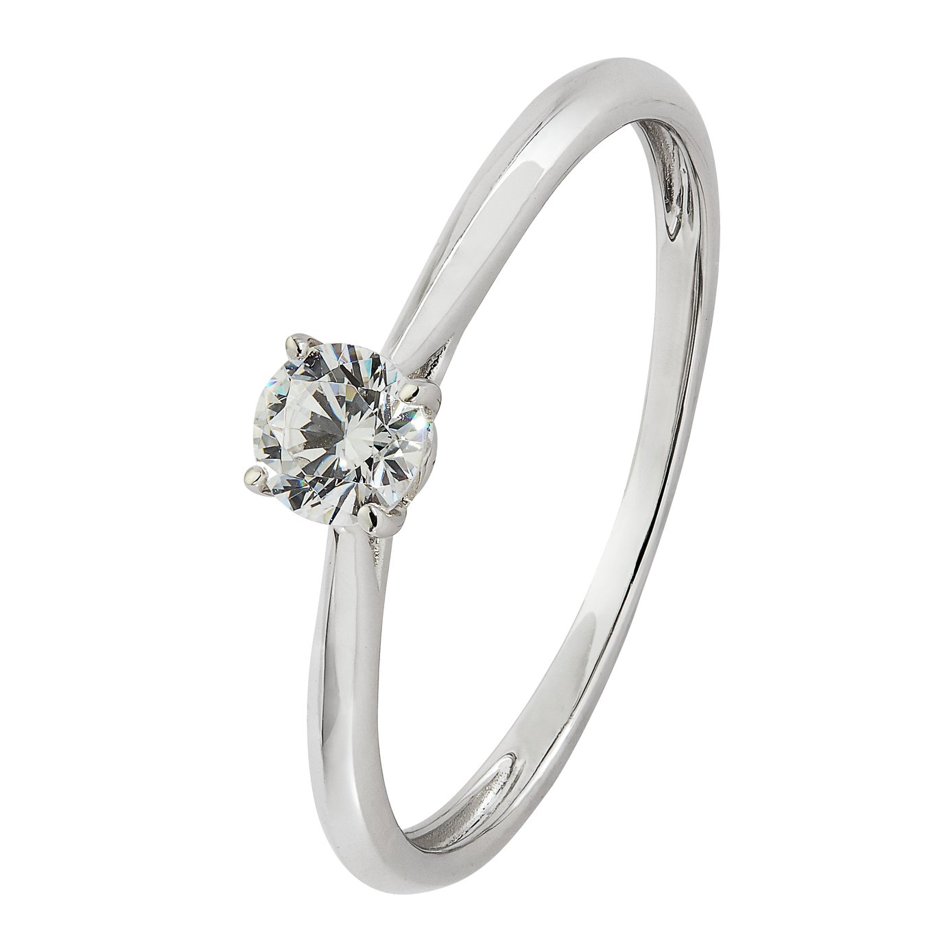 Revere 9ct White Gold Cubic Zirconia Solitaire Ring Review