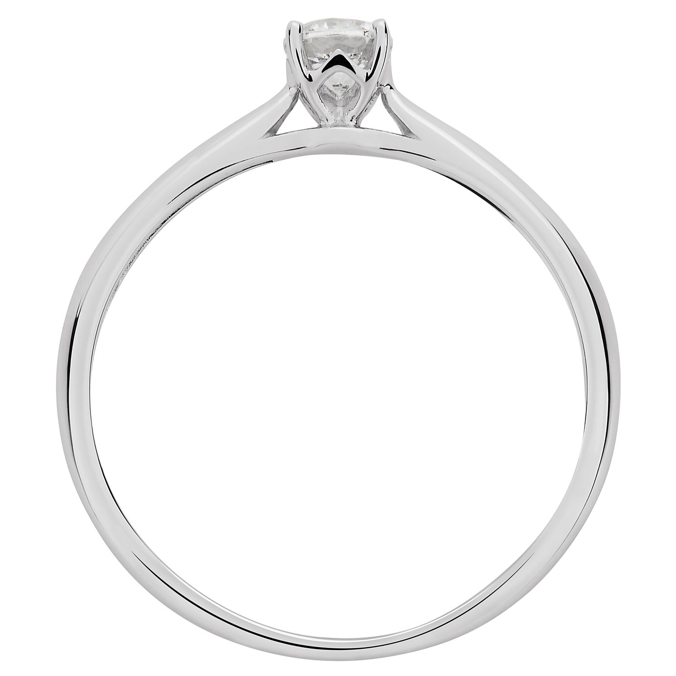 Revere 9ct White Gold Cubic Zirconia Solitaire Ring Review