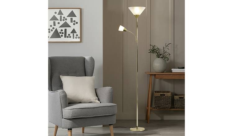 Argos Home Father and Child Floor Lamp - Brass