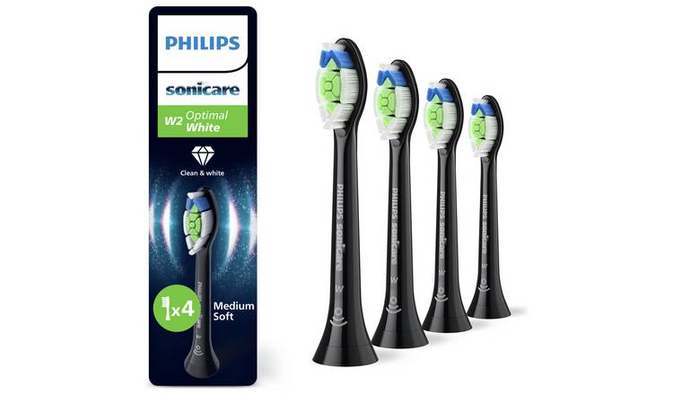 Philips Sonicare Optimal White Toothbrush Heads Black 4 Pack