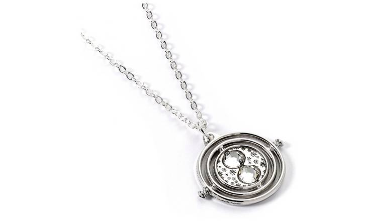 Harry Potter Silver Tone Time Turner Pendant Necklace