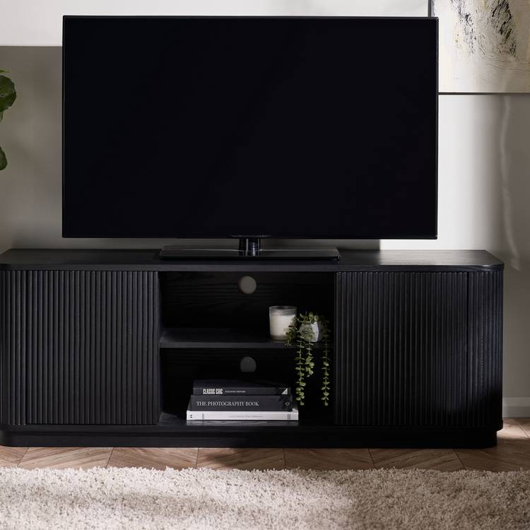 Julian Bowen Louis 2 Door TV Unit - Black 0