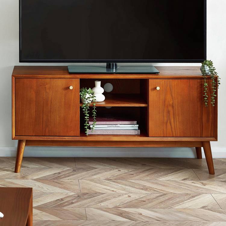 Julian Bowen Lowry 2 Door TV Unit -  Brown 0