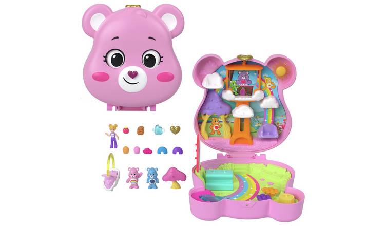 Polly Pocket x Care Bears Dolls & Playset with Toy Car 